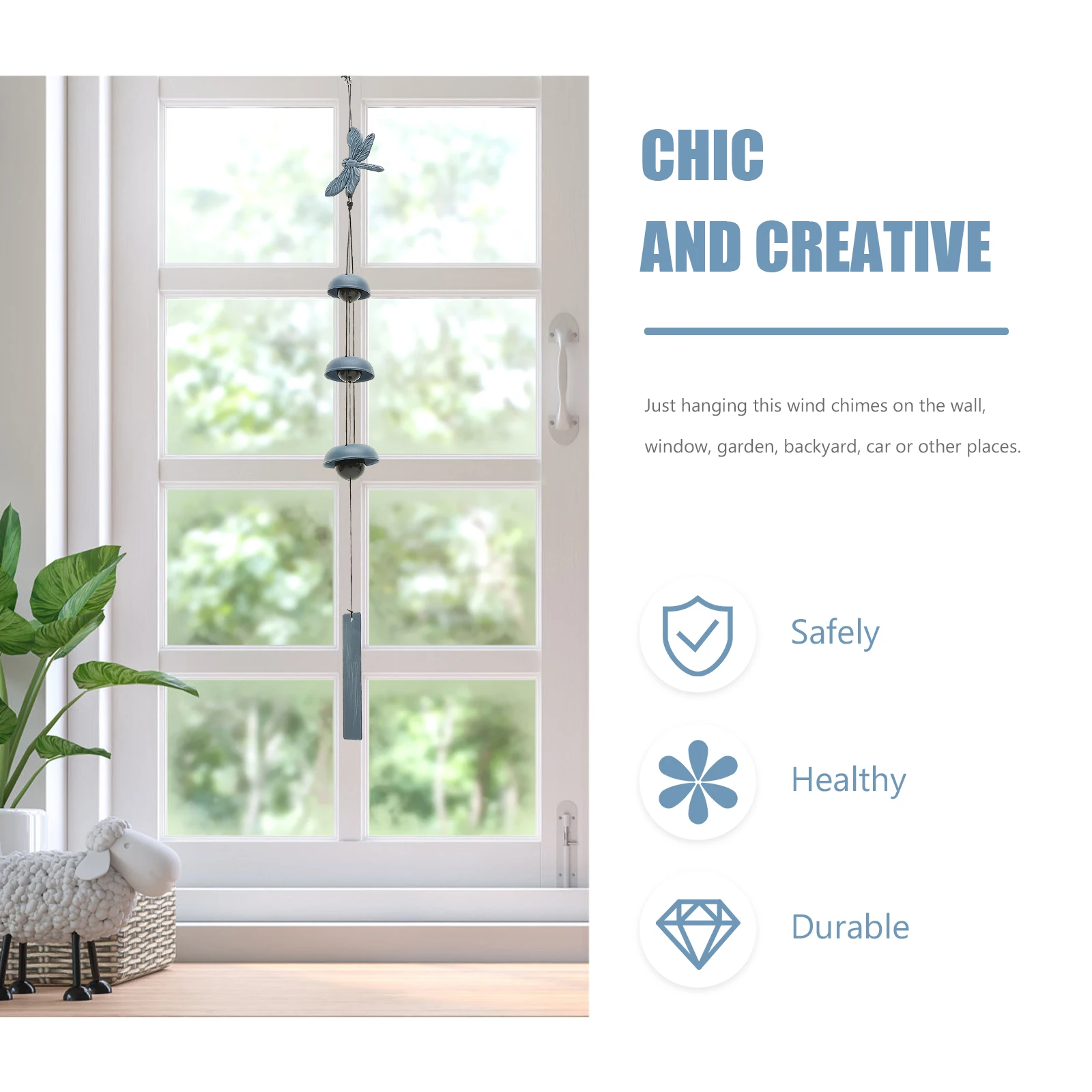 

Japanese Style Chime Metal Wind Bell Hanging Decor Clear Sound Housewarming Gift Elegant Design Japanese Wind Bell
