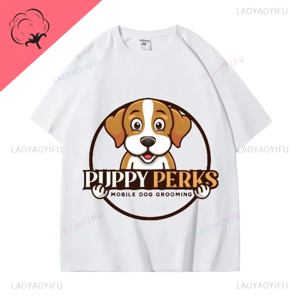 Certified Dog Lover Memes Pattern T-shirt Men's and Women's Fashion Casual Short sleeved T-shirt 100%Cotton Print