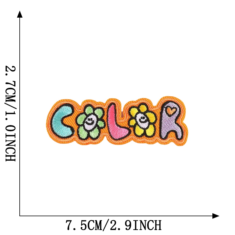 Brief niedlichen kleinen Eisen auf Patches für Kleidung gestickte Aufkleber Naszywka DIY Thermo kleber Kinder Baby Stoff Nähen Parches – Detail 22