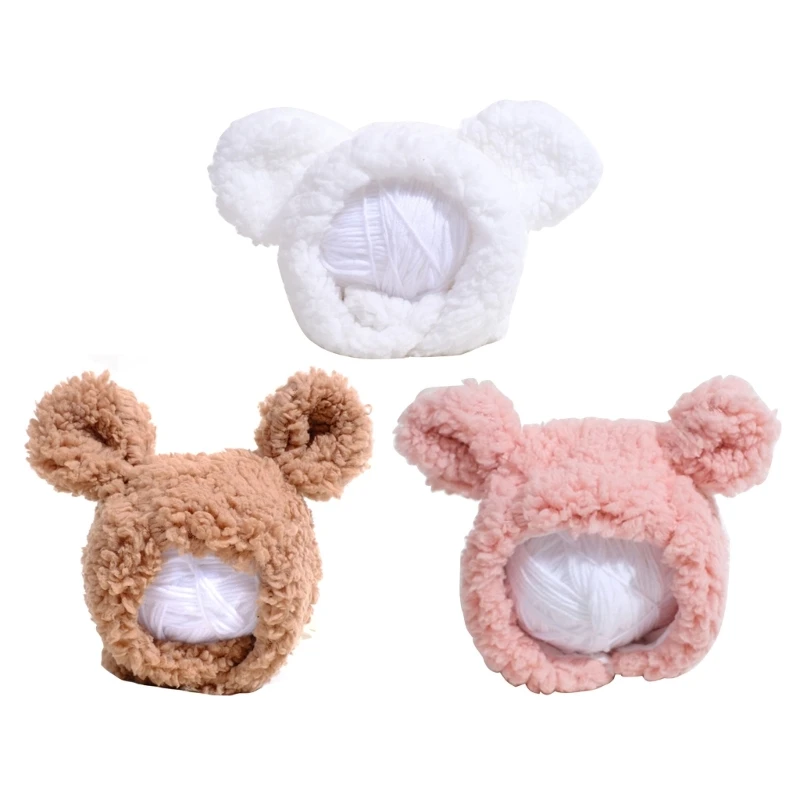 Kitten Decorate Pet Bear Ear Hat Headwear Lovely Winter Kitten Hat Drop Shipping