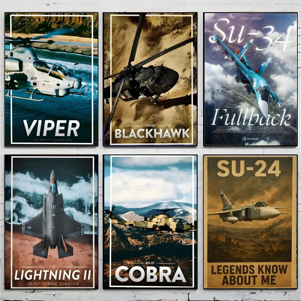 aircraft military F-Fighter Armed Helicopter Poster Superior Home Space  Indoor Decorative Art & Home Decor