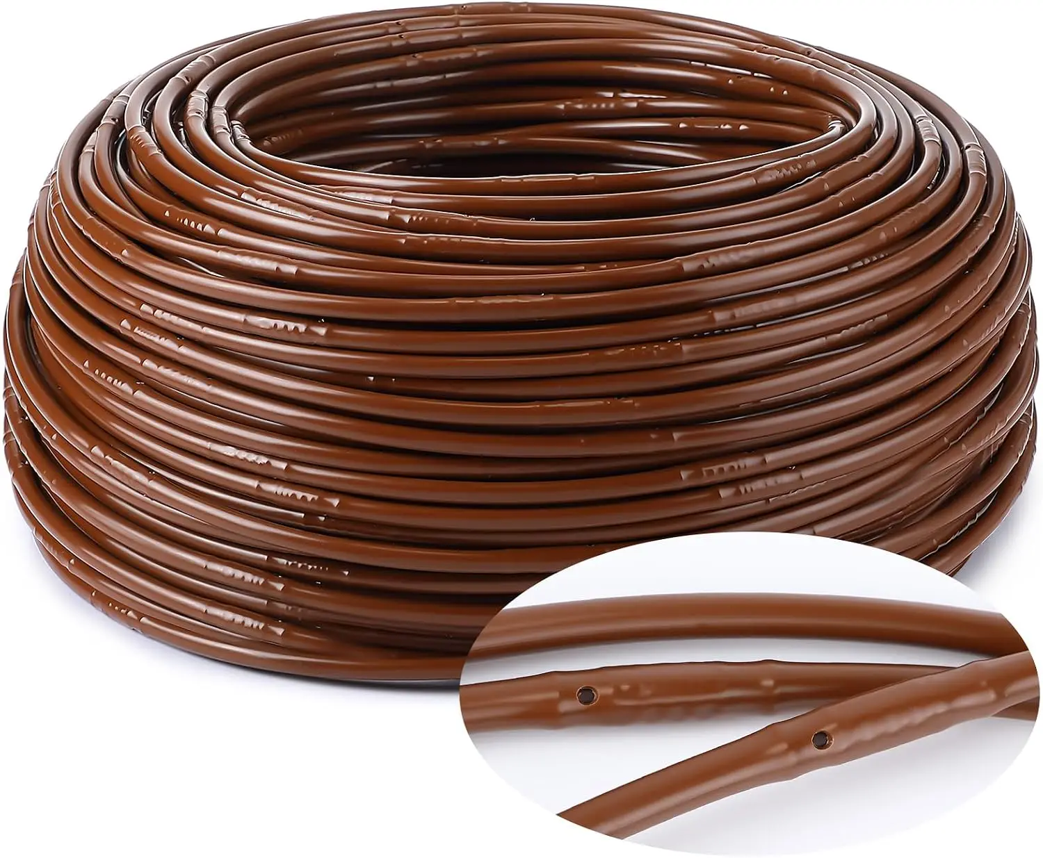 492ft 1/4" Drip Irrigation Tubing with 6" Emitter Spacing, Garden Watering Hose for Flower Beds