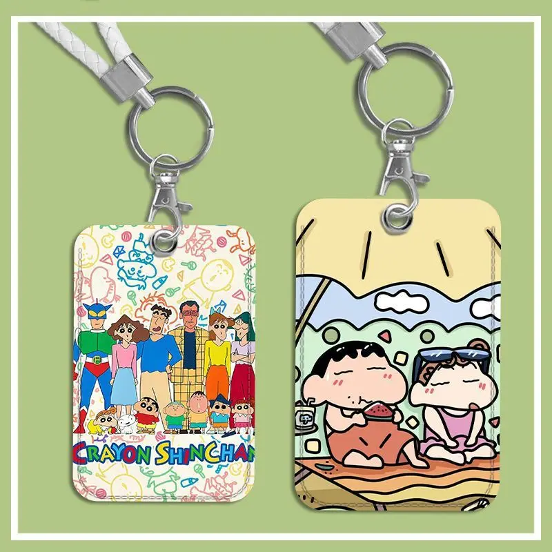 Crayon Shin chan access control card holder hotel room card NFC card,property card protective cover can hold 5.5 * 8.5cm