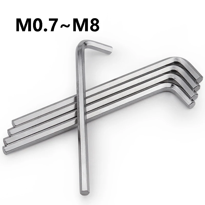 

M0.7 M0.9 M1.5 M2.0 M2.5 M3 M4 M5 M6 M8 Мини-шестигранный ключ Портативный L-образный ключ Отвертка L-типа Метрический шестигранный ключ с плоской головкой
