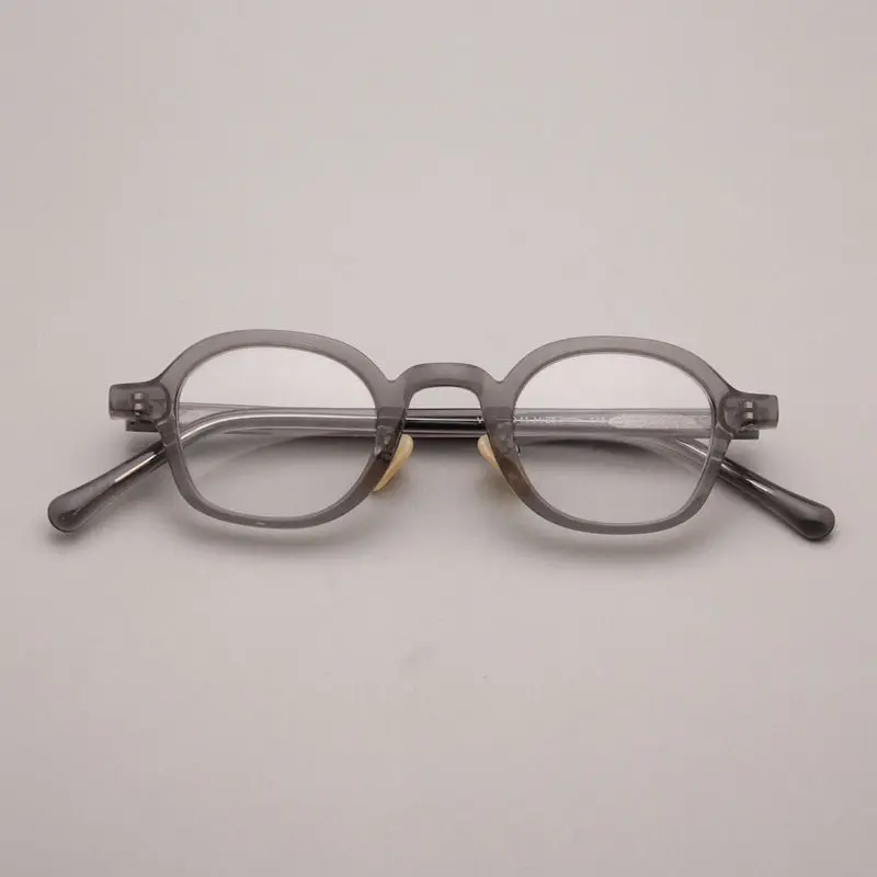 Full Rim Acetate Eyeglasses Oval Square Spectacle Suitable for High Diopter 41mm Wide - Ideal for Small Faces