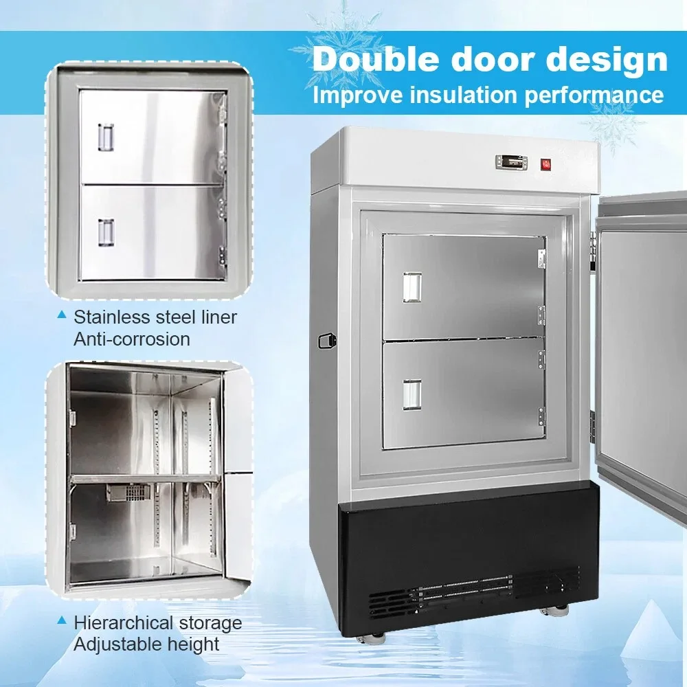 80L -86°C Portable Ultra Low Temperature Refrigerator Freezer Ultracold Fridge