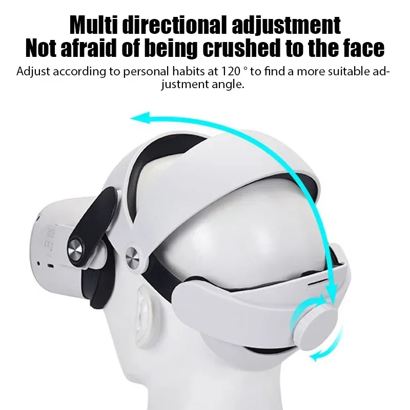 สายรัดศีรษะแบบปรับได้สําหรับ Oculus Quest 2 VR Headwear แว่นตาปรับปรุงสบายและเปลี่ยนได้ Headwear Accessorie