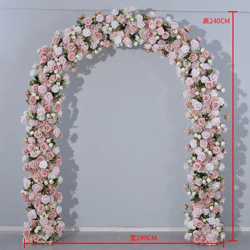 

New Style Wedding Floral Backdrop Stand Flower Row Artificial Flower Wedding Arch for Wedding Arch Flower Arrangement