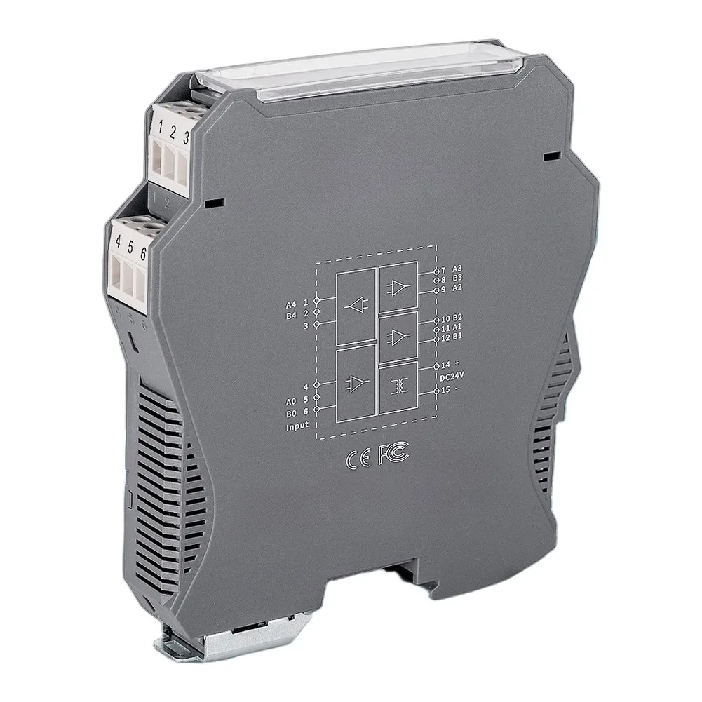 Serial Data Extender RS485 Gray DC24V Power Supply Isolator Signal Converter Low Current Consumption Serial Data
