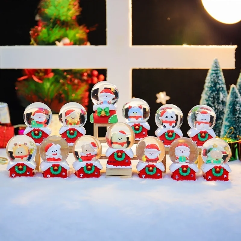 

Хрустальный шар, слепая коробка, креативная милая вечеринка в канун Рождества, мини-хрустальный шар, слепая коробка, блестящее украшение, Рождественский подарок