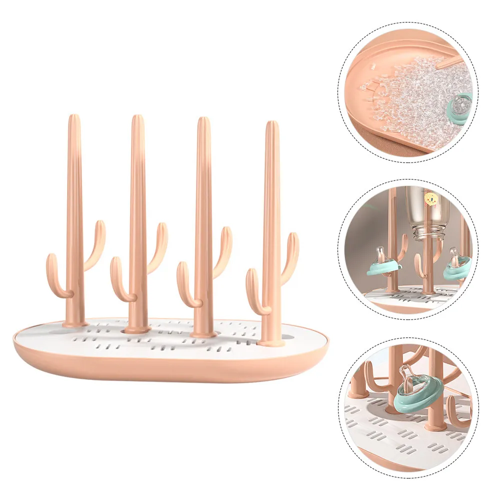 

1 шт. Многофункциональная пылезащитная сушилка для детских бутылочек, розовая, с разборной конструкцией, органайзер для хранения, держатель для сосок и чашек, для кормления