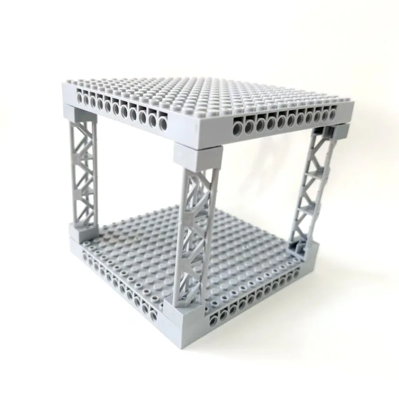 10 SZT./50 SZT. Stojak na szyny kolejowe, słup, element mocujący, klocki konstrukcyjne, belka, słup podporowy/rama podporowa, zmontowane elementy architektoniczne, części do zabawek z klocków