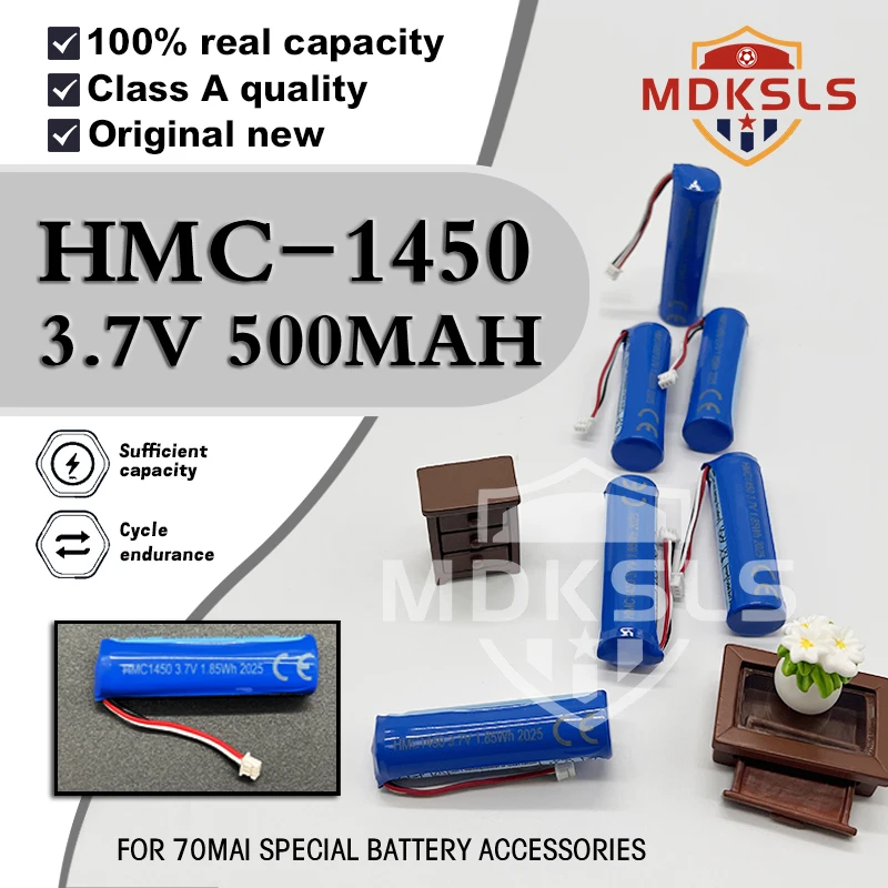 2025 HMC1450 3.7V 500mahBattery Lithium Battery 70mai Hmc1450 Dash Cam Pro Car Video Recorder Replacement DVR Accessories  Pilas