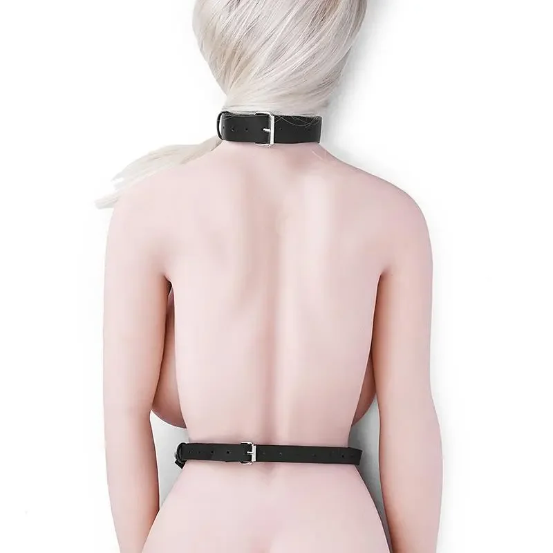 Neck Cuff Strap Bondage Leather Clothes Couples Alternative Flirting Tune Teaching Sm Sex Toys