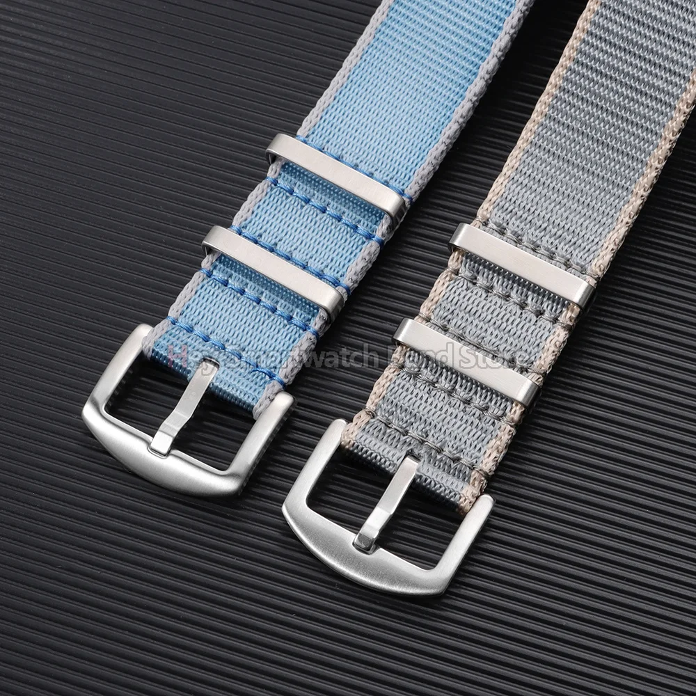 Hochwertiges Nylon-Uhrenarmband, geflochtenes Canvas-Uhrenarmband, 18 mm, 20 mm, 22 mm, für Herren und Damen, weiches Sport-Militärarmband, Uhrenzubehör – Detail 5
