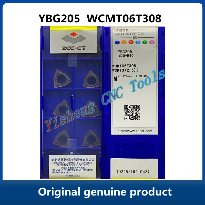 

ZCC CT WCMT06T308 YBG205 Оригинальные оригинальные лезвия с ЧПУ Zhuzhou
