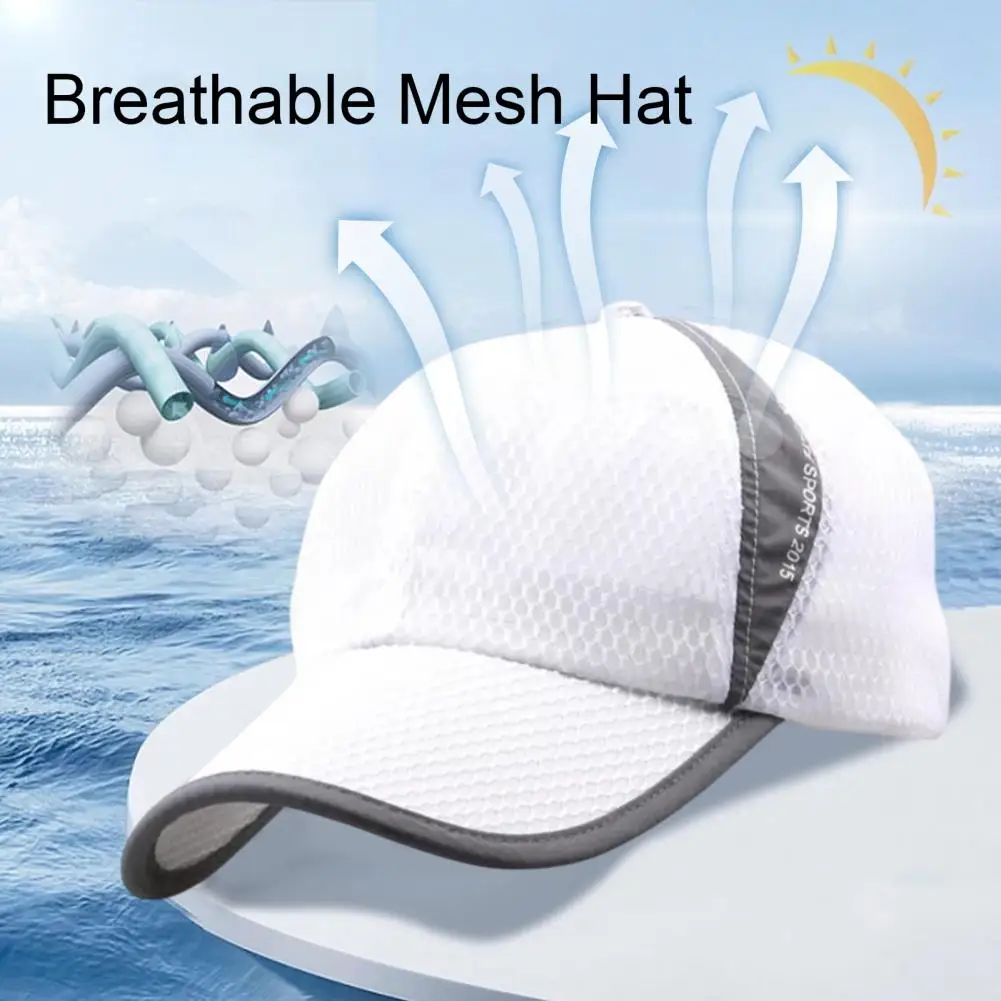 Hot Sale Unisex Cap Slight Curved Brim Style Trucker Hat Men & Women Casual Outdoor Breathable Summer Cap