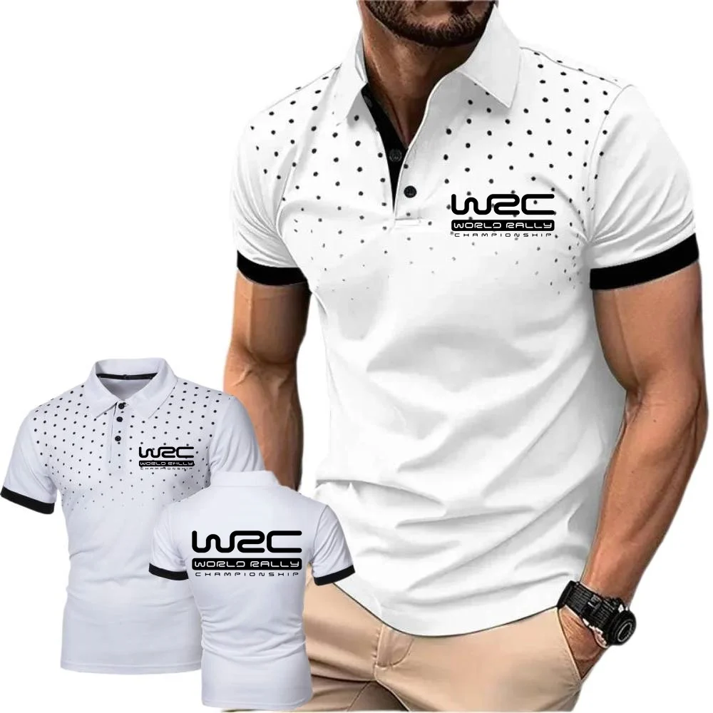 Youth Men's World Rally Championship WRC Polo Shirt Short Sleeve Oversized Breathable Moisture Wicking Tennis Jersey Tee Summer