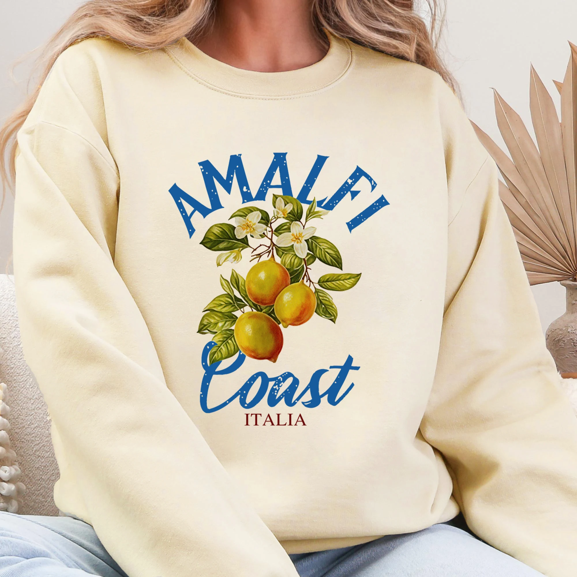Italia Sommer Früchte Muster Sweatshirt Frauen Fleece Mode Pullover Kreative Herbst Sportswear Crewneck Oversize Kleidung
