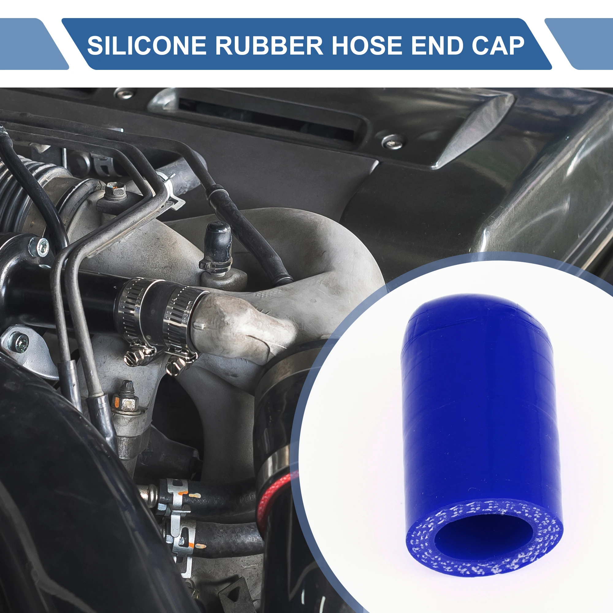 UXCELL Car Silicone Hose End Reinforced Blanking Cap 6/8/10/12/14/16/18/20/22/25/28/30/32/35/38/40mm ID Car Silicone Plug Cap