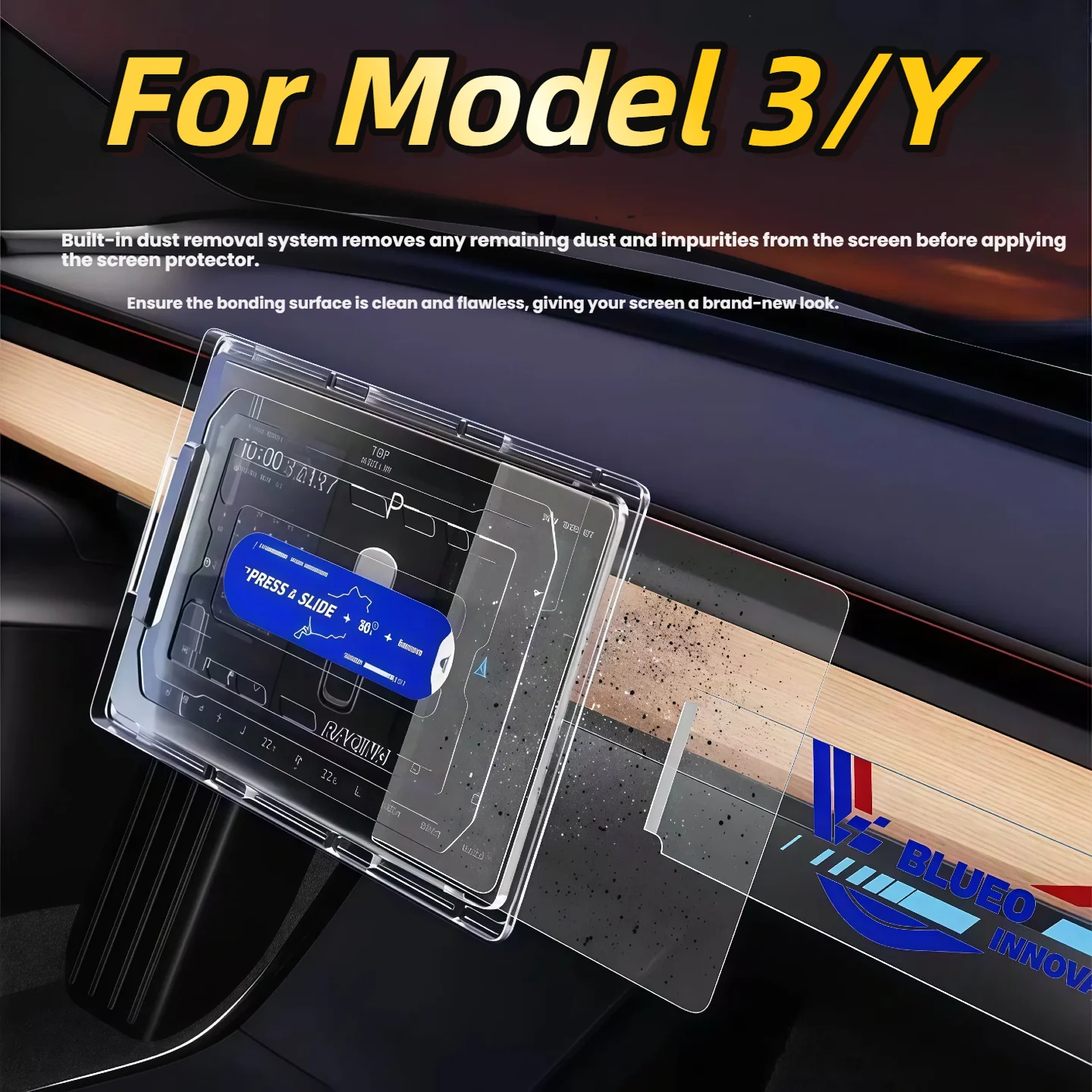 طبقة من الزجاج المقسى الفاخر لملحقات تسلا موديل Y Juniper 2026 ونموذج 3 هايلاند 9H الصلابة