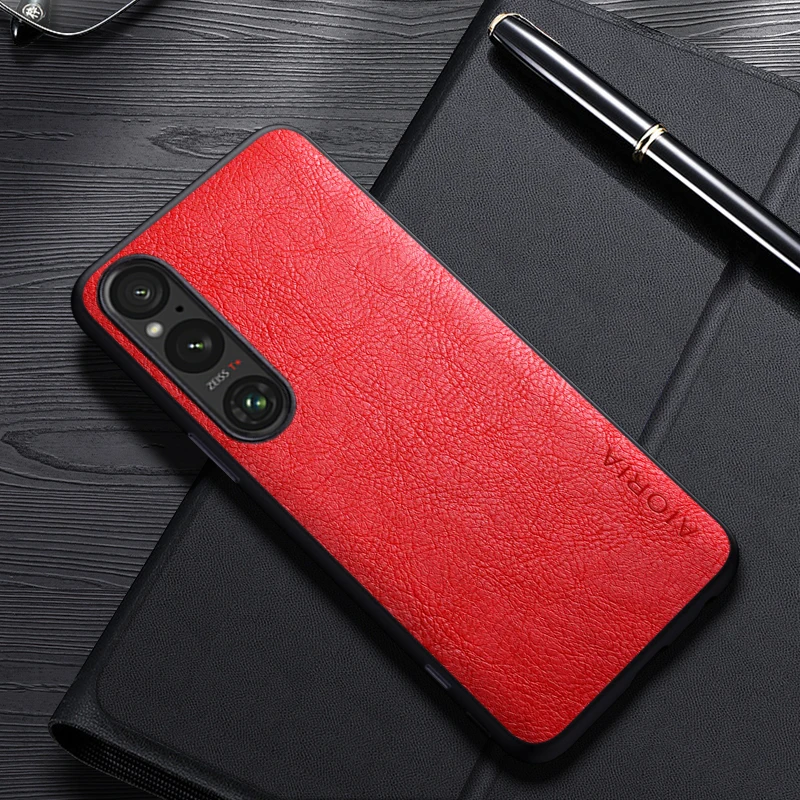 غطاء أعمال من الجلد بتصميم بسيط ، حافظة لسوني إكسبيريا 1 V IV III 10 V IV III ، فاخر