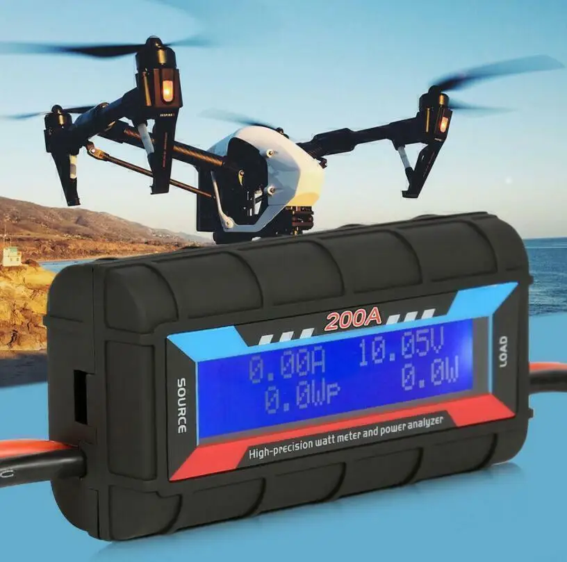 200 A Высокоточный пульт дистанционного управления ватт анализатор мощности батареи напряжение инструментальный усилитель ЖК-экран-