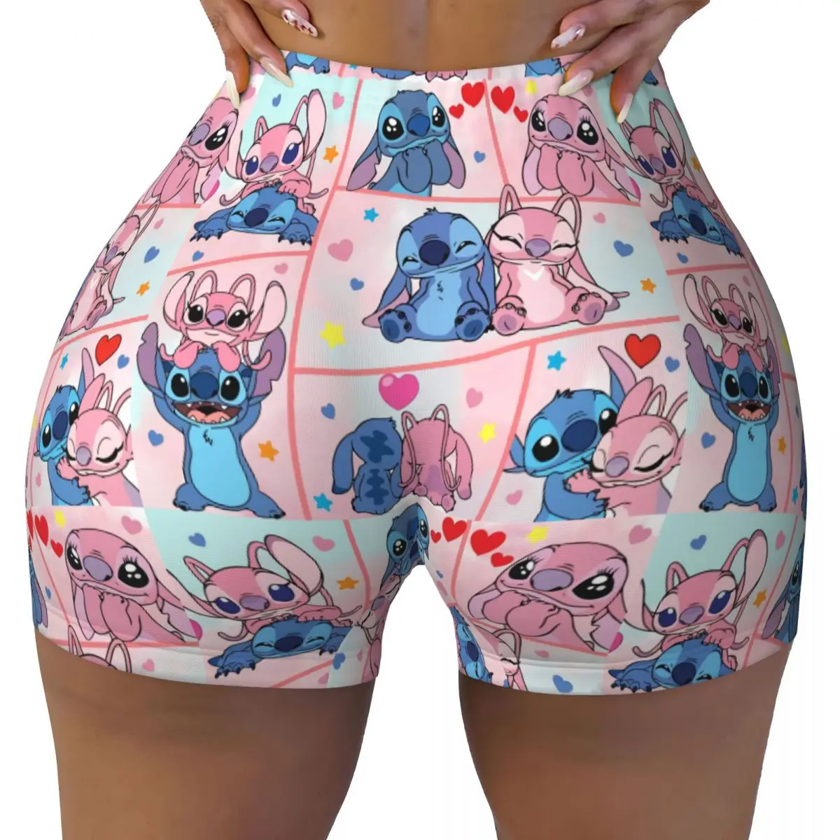 

Custom Stitch Heart Collage Gym Running Volleyball Shorts for Women Workout Yoga Shorts
