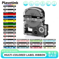 PLAVETINK SM12XW Label Tapes LK-4SBM Compatible for Epson LabelWorks LK Tape Standard 12mm For LW-300 LW-400 SR530C Printers