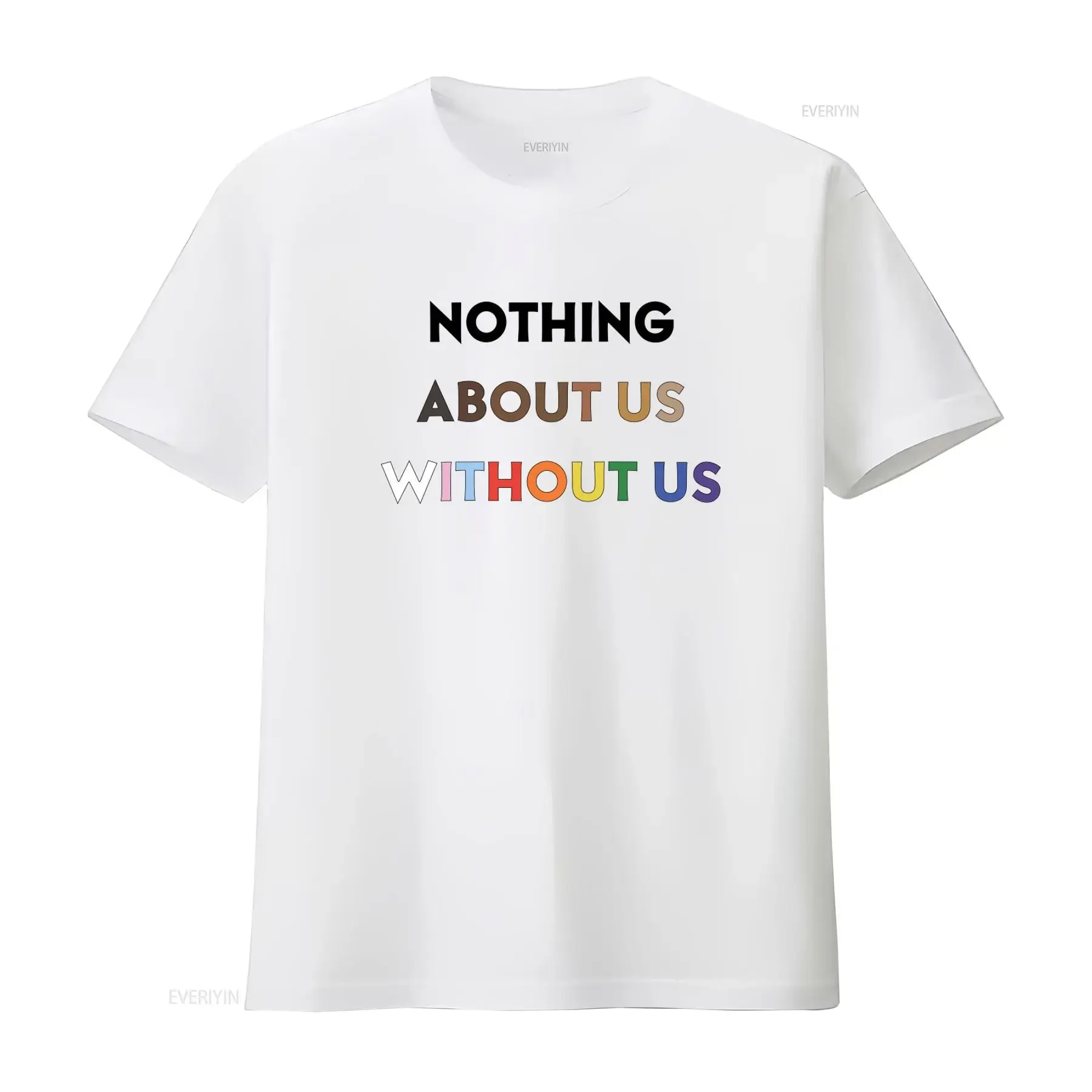 Oversized Boxy T Shirt Nothing About Us Without LGBTQ Disability Human Rights Equality Diversity Queer POC Ally Advocacy