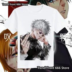 Japanese Hot Anime Jujutsu Kaisen Mens Kid Tshirts Cotton Gojo Pattern Children Crewneck T-Shirt Men Women Harajuku Tshirt