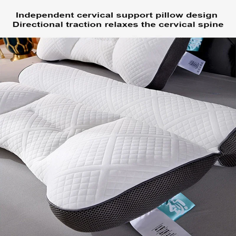 1PCS Cervical Traction Care Pillow Anti Traction Pillow Sleep Neck Pillow Knitted Cotton Sleep Neck Single AntiTraction