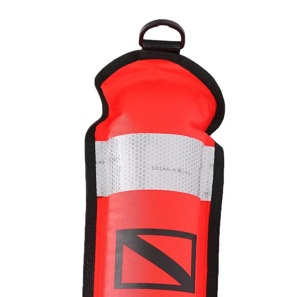 High Visibility Scuba Safety Float Weighted Nylon Surface Marker Buoy Signal Tube for Diving Snorkeling