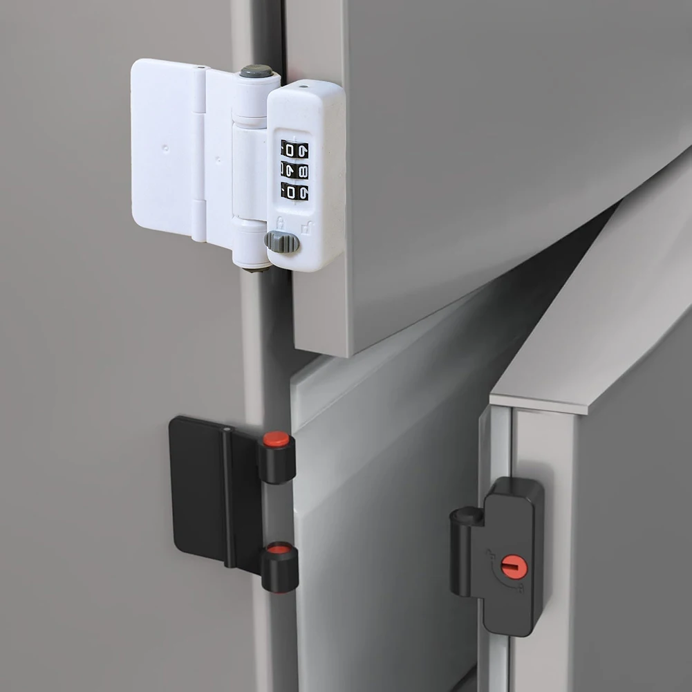 ABS مكافحة فتح الثلاجة قفل درج قفل بكلمة مرور متعددة الوظائف قفل خزانة خزانة قفل حماية 7.8*5.3 سنتيمتر كلمة المرور/مفتاح ​