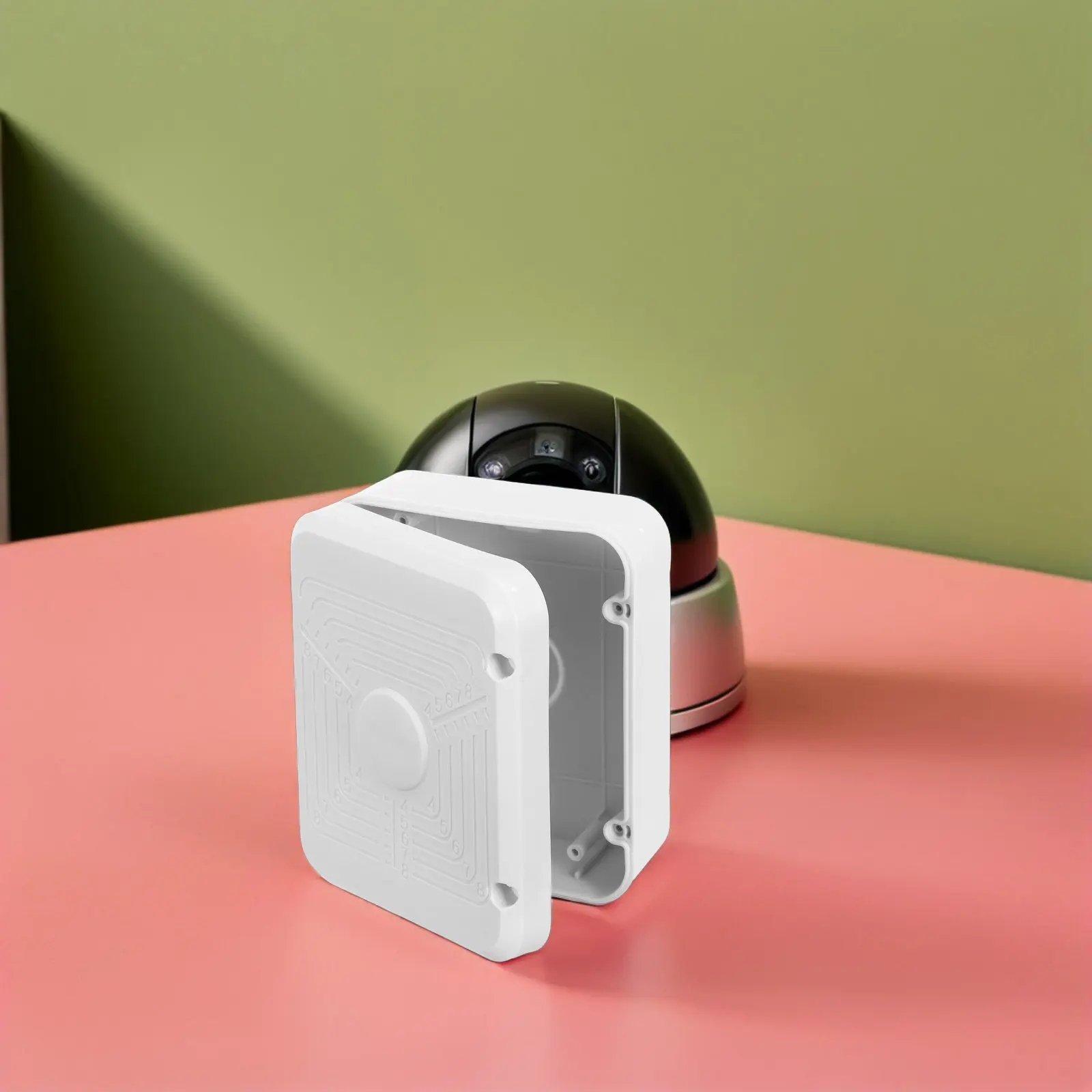 2Pcs Security Camera Wire Management Box Waterproof Plastic Junction Box White Cable Organizer for Dome Cameras Indoor Outdoor