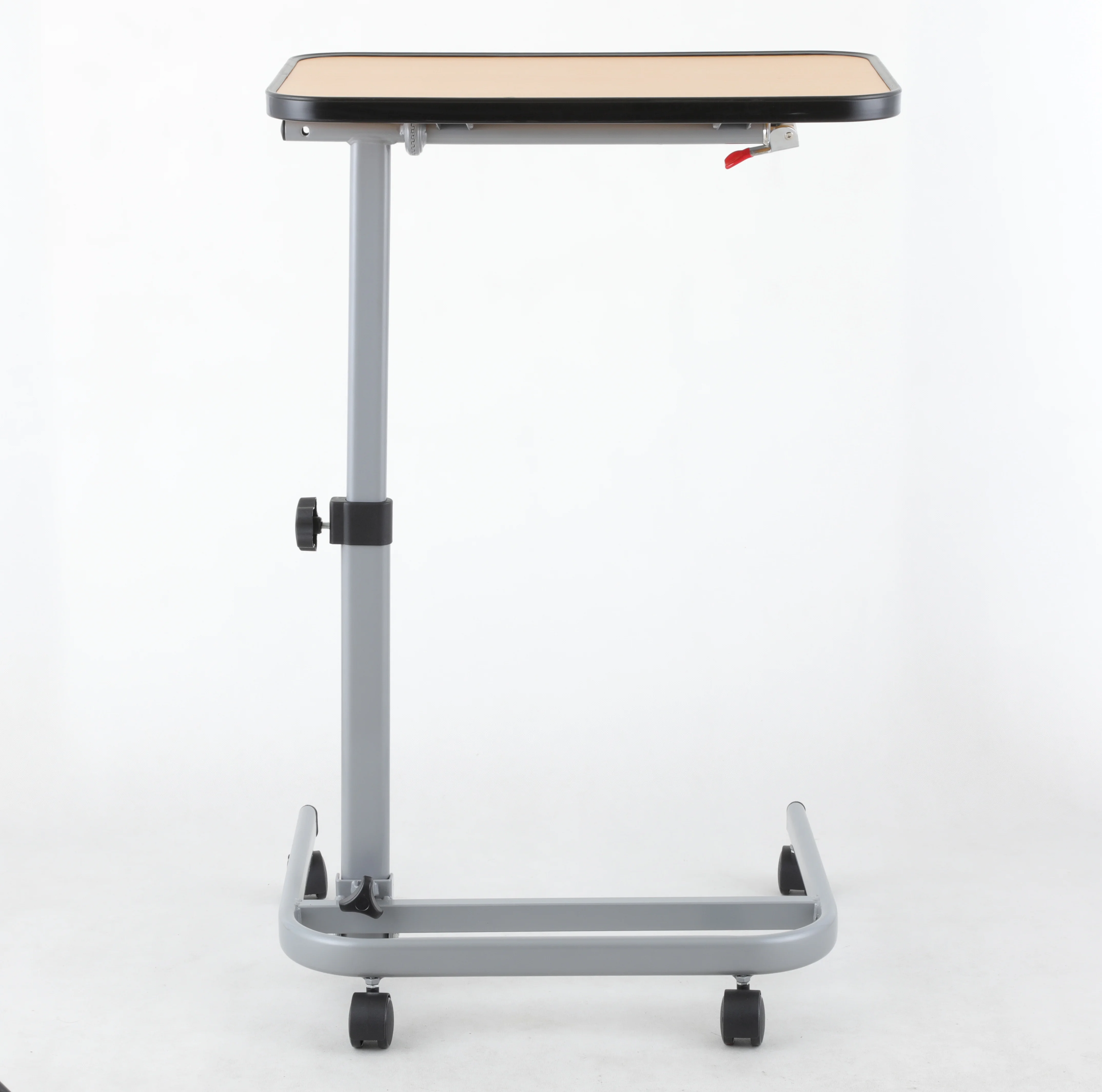 الجملة الاقتصادية المنقولة خشبية تعديل الارتفاع المريض الطعام فوق السرير الجدول المنقولة السرير الغذاء فوق السرير طاولة طعام #6