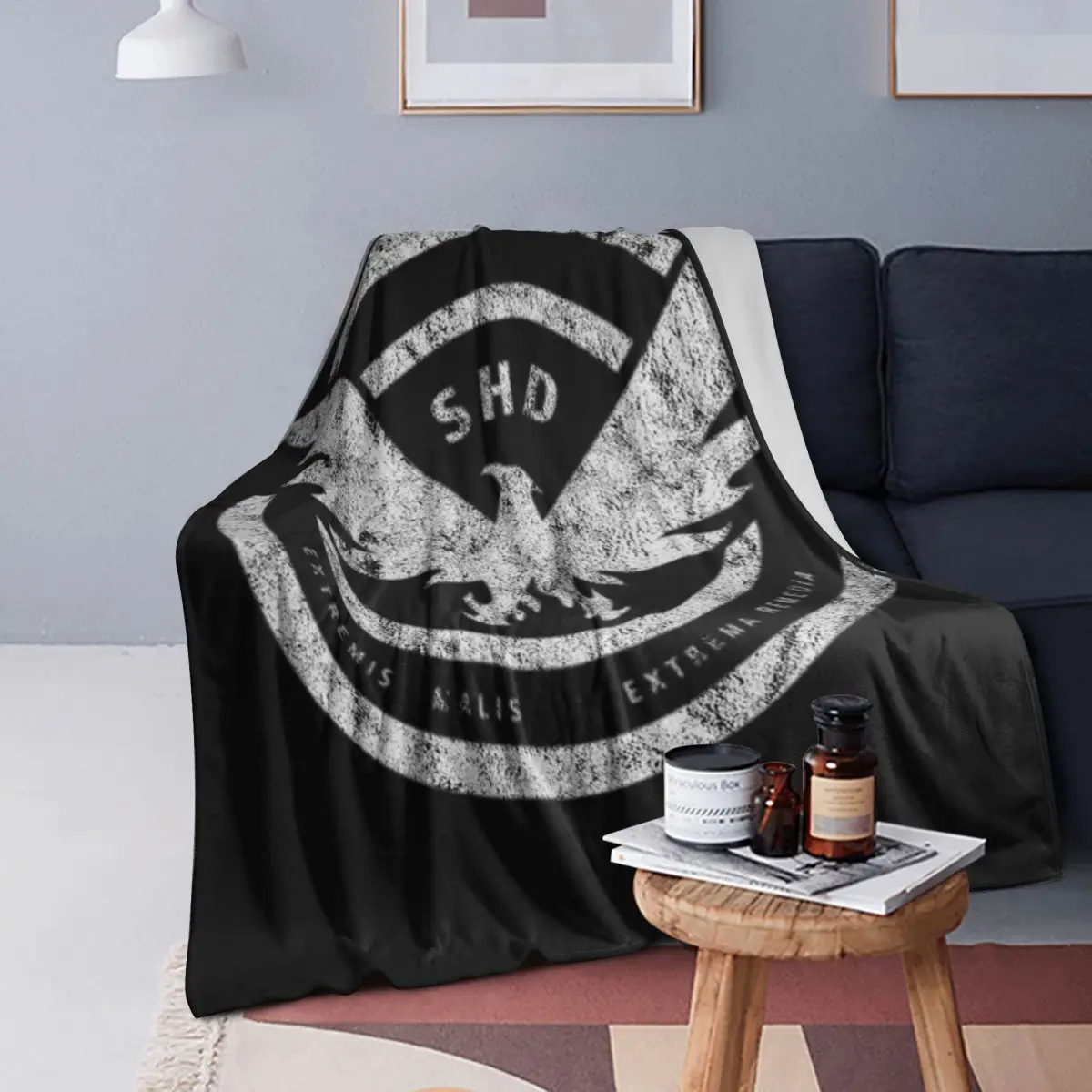 The Division SHD Logo Distressed Blankets Soft Warm Flannel Throw Blanket Bedspread for Bed Living room Picnic Travel Home Couch