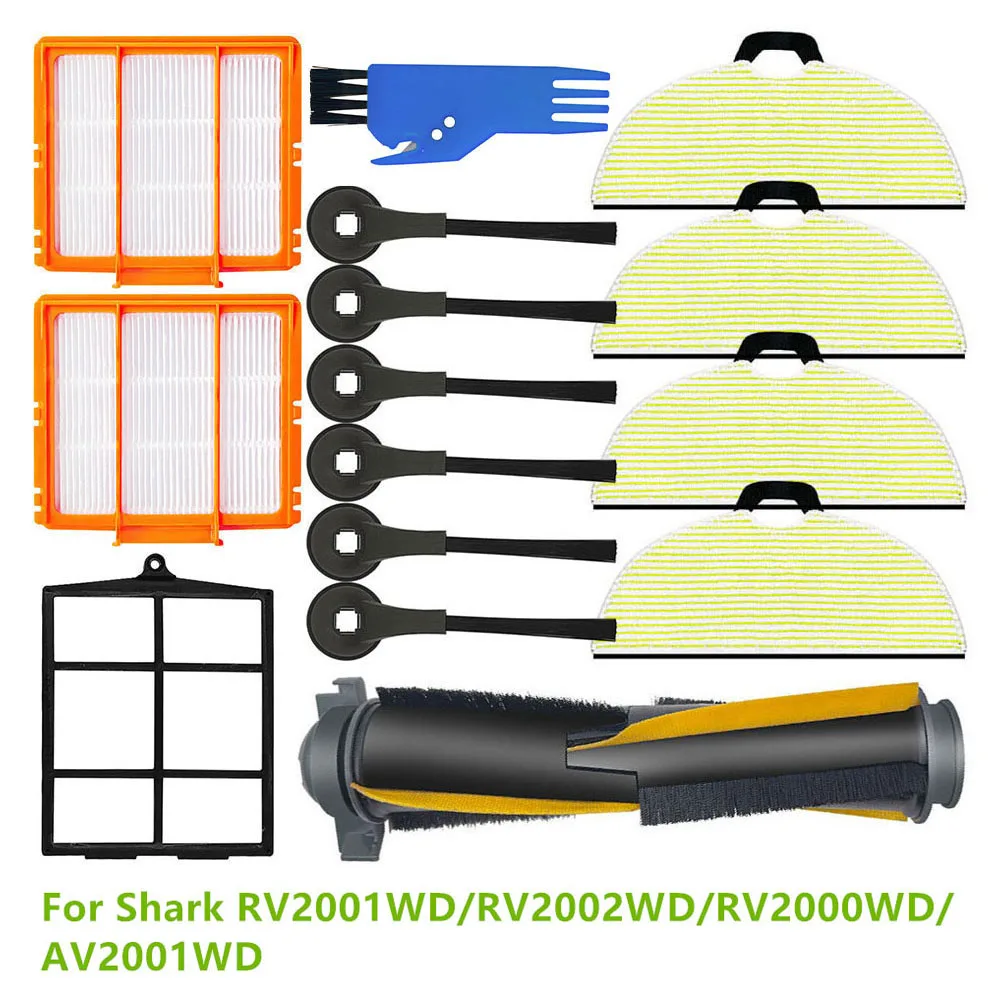 

For Shark RV2001WD/RV2002WD/RV2000WD/AV2001WD HEPA Filters Main Brush Side Brushes Mop