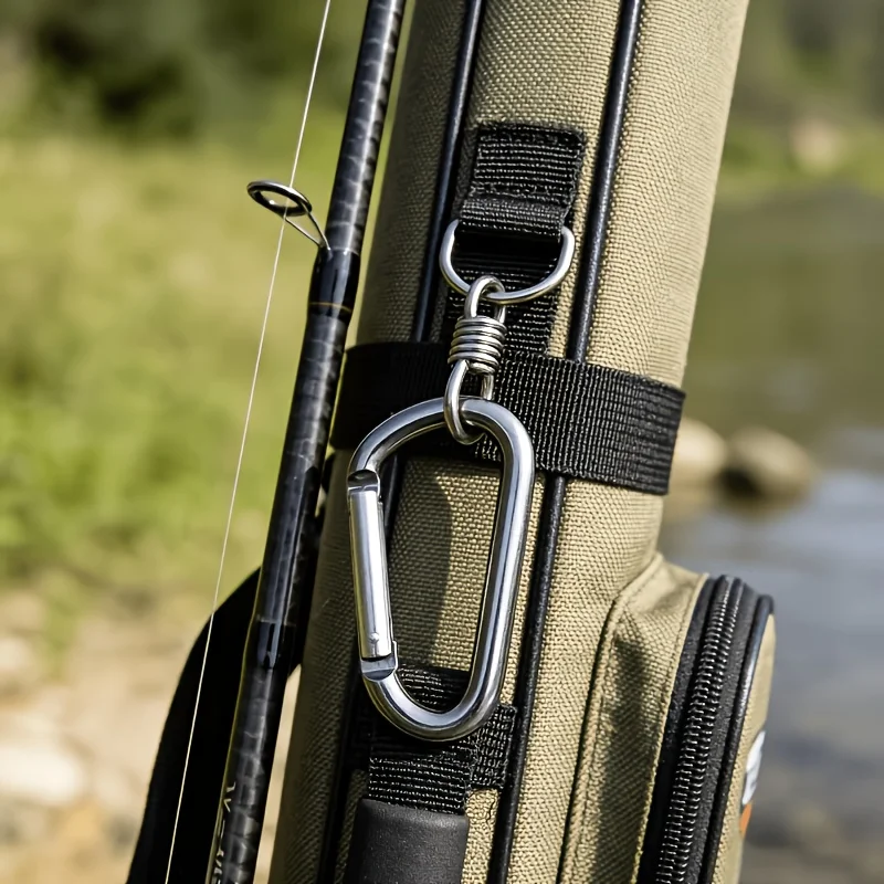 Durable Silver Metal Carabiner Buckles Economical Wholesale Anti-rust Clips Stylish Ornament Hardware Key Holder School Bag 3pcs view 5