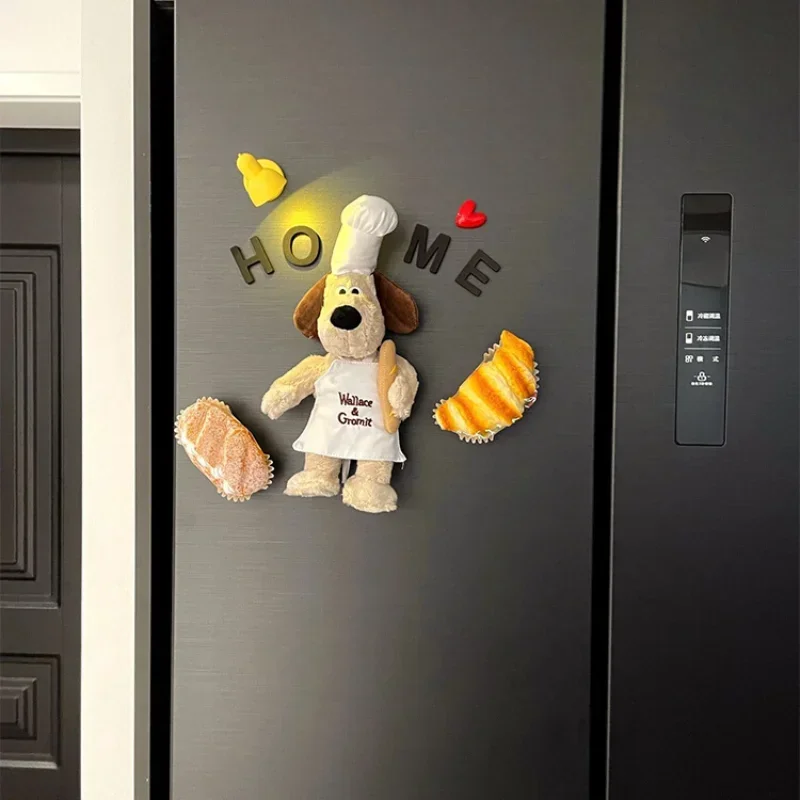 Head Dog 2024 new refrigerator sticker personalized creative iron magnet home decoration cartoon cute doll ornament