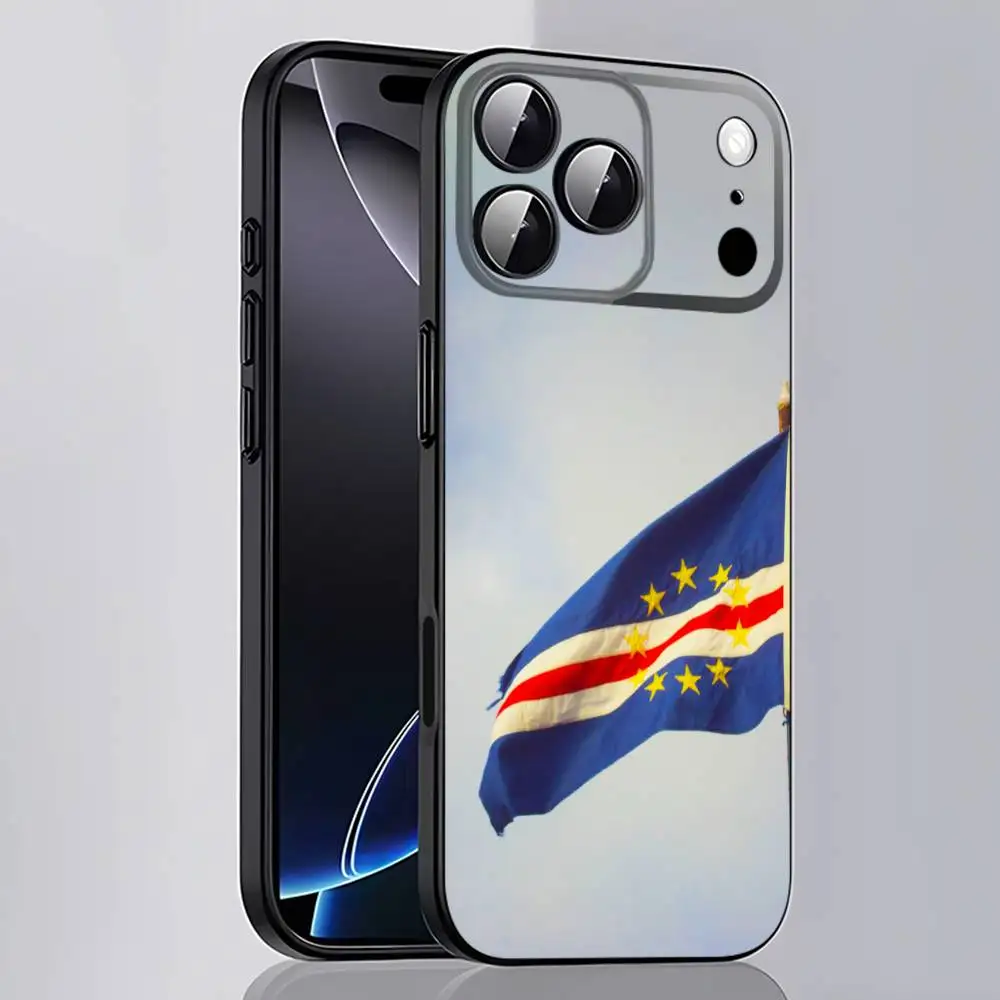 أفريقيا كيب فيردي جواز السفر العلم جراب هاتف آيفون 15,16,12,14,13,11,17,Pro,Max,Plus,E,Air,غطاء أسود صغير #4