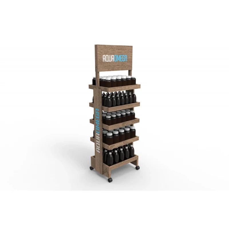 custom.New Arrival Wood Display Stand Bottle Display Rack Healthcare Products