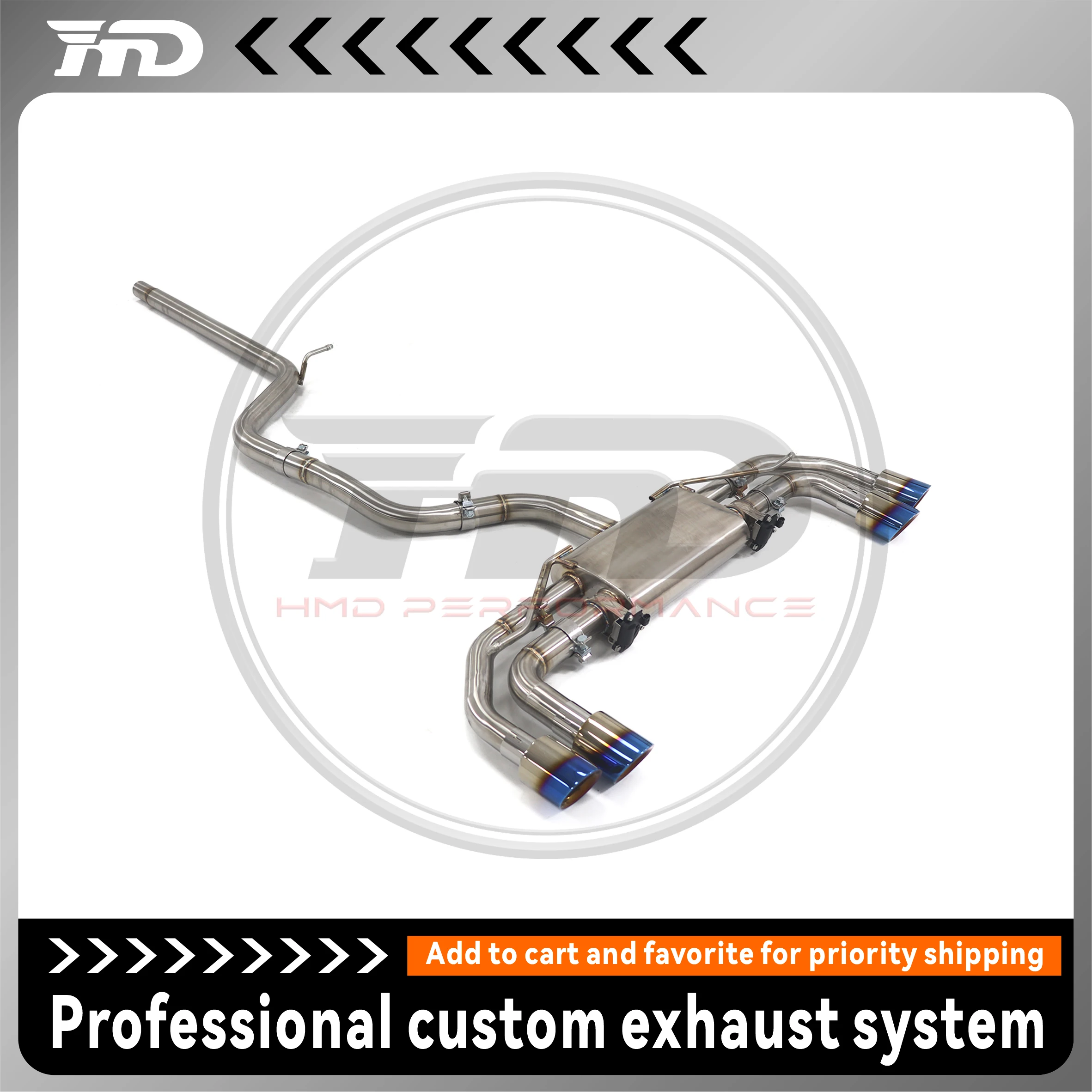

HMD exhaust system For Volkswagen Golf MK7 1.4T exhaust catback stainless steel valve exhaust pipe