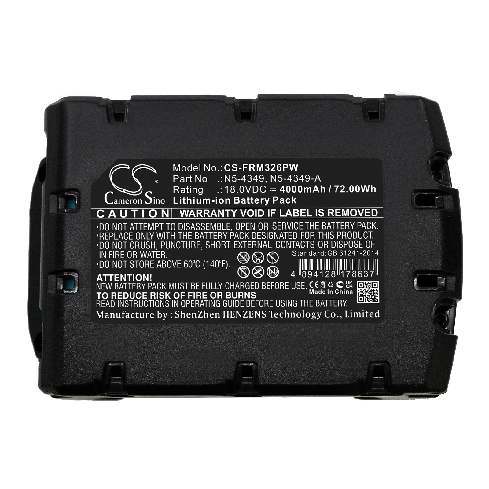 

Cameron Sino 4000mAh Battery For Fromm P326 P327 P328 P329 P318 N5-4349 N5-4349-A