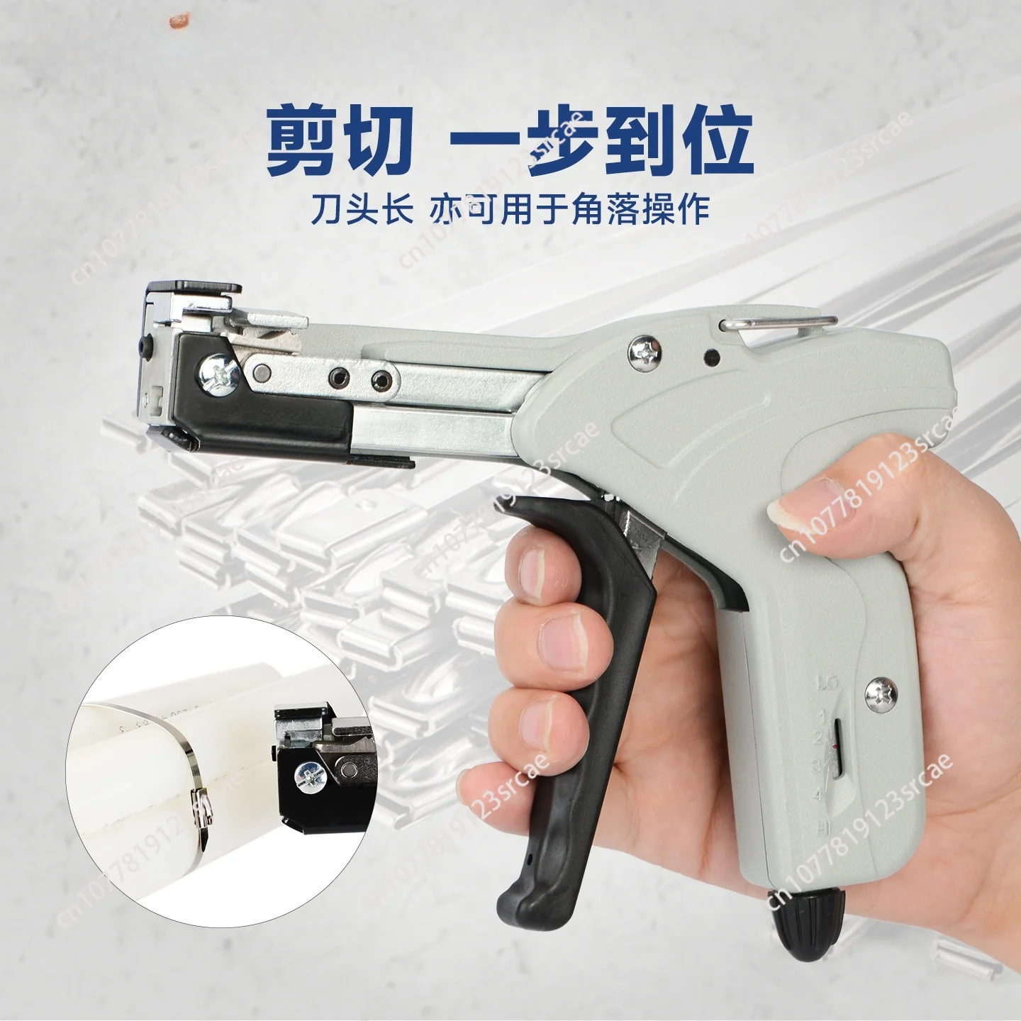 Stainless steel cable tie grab self-locking type, cable tie shear tightener tool baler LY600N stainless steel cable tie pliers