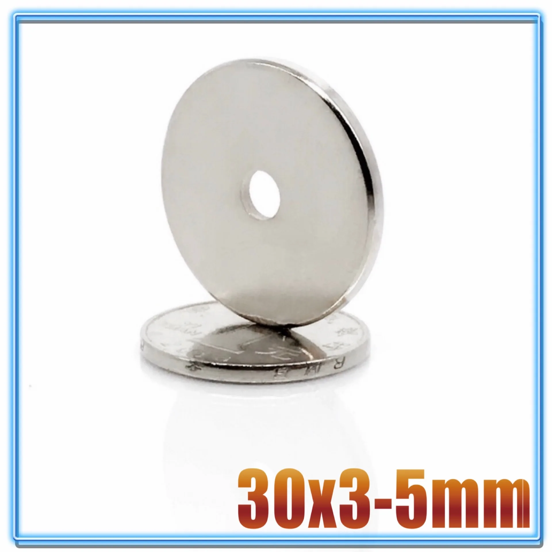 5/10/50/100pcs N42 Super Strong Round Neodymium Countersunk Ring Magnets 30x3 30x5 Hole 5 Rare Earth 30*3 30*5 Hole 5