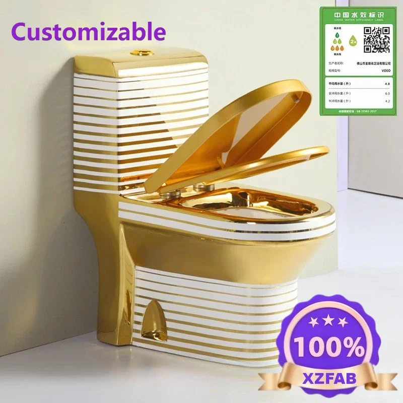 Factory Direct 2026 Gold toilet electroplating, flush deodorant ceramic toilet