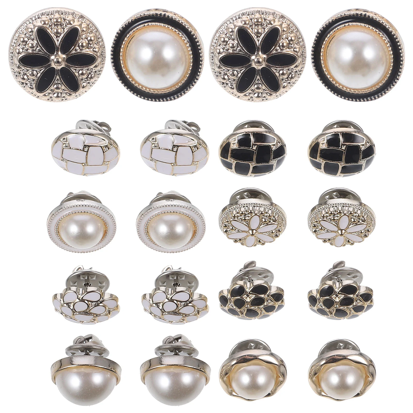 20 Pcs Decorate Sewing Free Anti-Unwanted-Exposure Buckle Man Badge Push Pin Button Iron Decorative Brooches