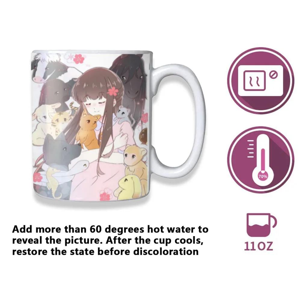 Amine Fruits Basket New Creative Color Changing Mug Ceramic Coffee Milk Tea Cup Gifts Free Shipping