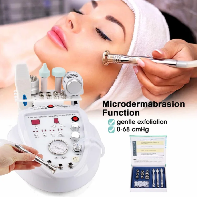 New Version Updated 5 in 1 Dermabrasion Diamond Microdermabrasion Machine Skin Scrubber Care Beauty Machine Skin Rejuvenation